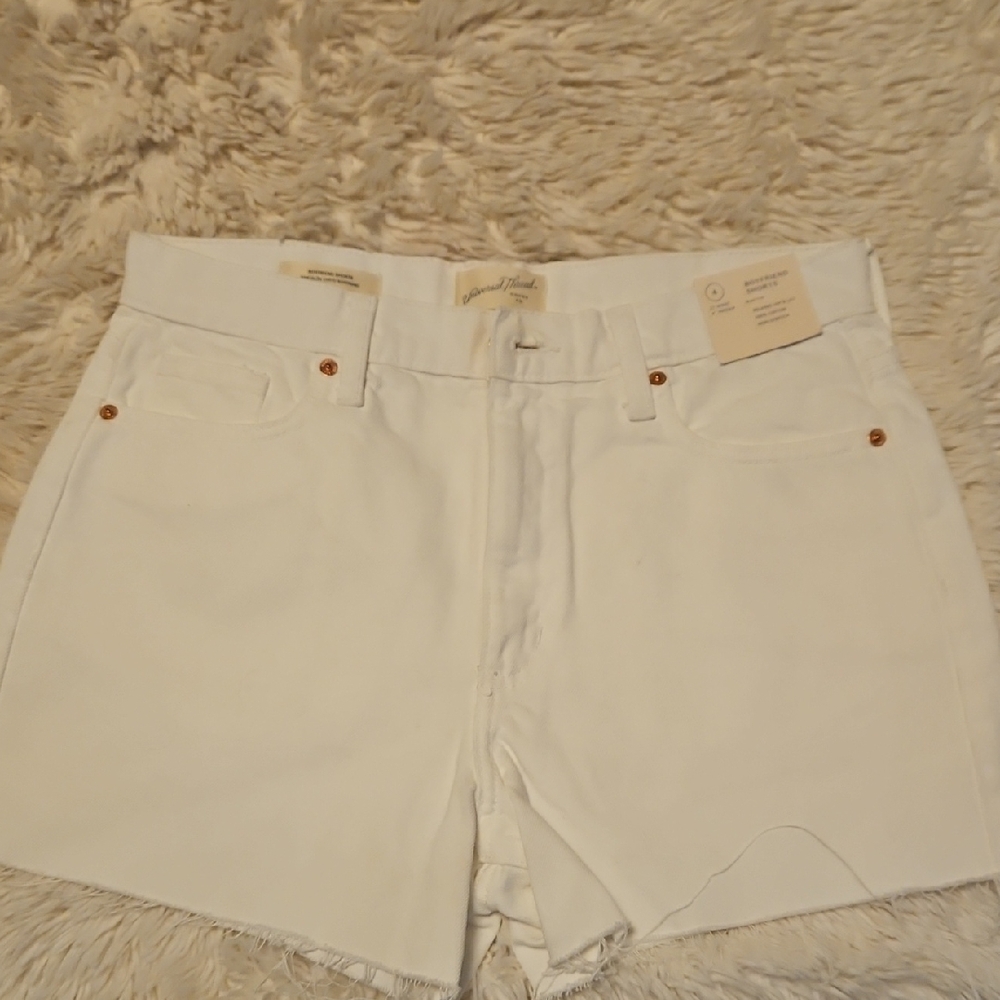 Women's White Denim Shorts